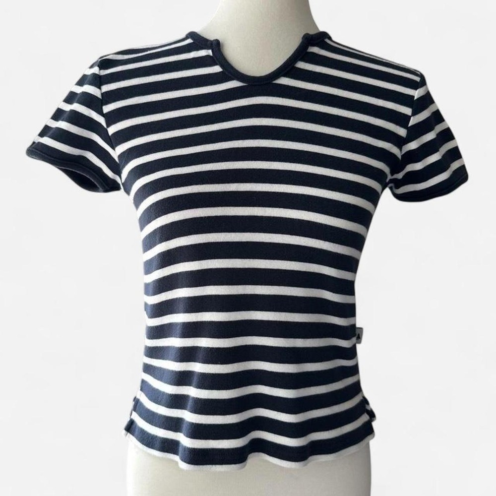 Hublot navy and white mariner striped t